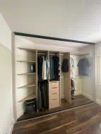 Client was so excited they couldn't wait to start using their new wardrobe all made in light natural casella oak and installed in Billingham
